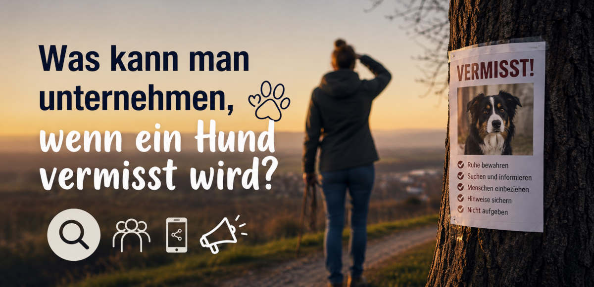 Was kann man unternehmen, wenn ein Hund vermisst wird?